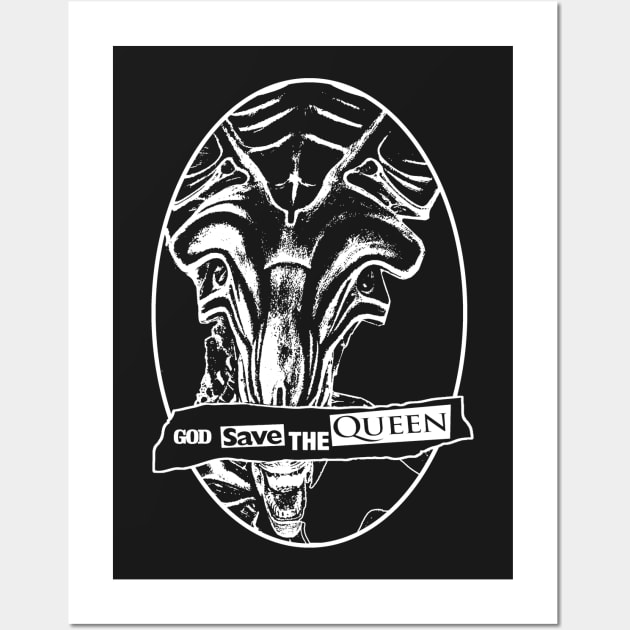 God Save The Alien Queen Wall Art by Zefkiel